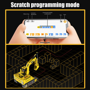 5-in-1 APP Control Stem Programmier bares zusammen gebautes technisches Fahrzeug 2,4 GHz fern gesteuerter Bagger Roboter-Baustein Rc Truck - Product Image 5