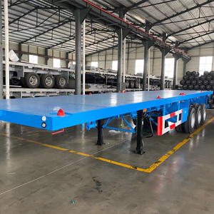 2024全新工厂定制2 3 4轴12m 13m 14m 40t-100t集装箱运输平板甲板半挂车待售 - Product Image 5