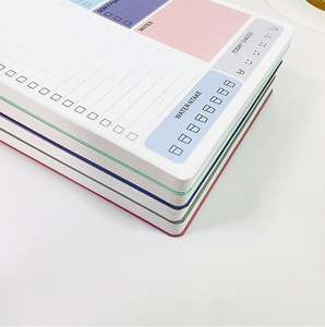Stampa personalizzata Logo Morandi Pink PU Leather A5 B5 Tear Off Weekly Planner Cute Notepad To Do List quaderno di scrittura con Logo