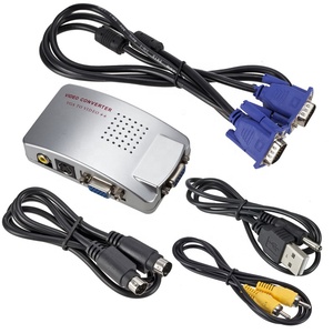 通用 NTSC PAL VGA 到电视 AV RCA 信号适配器转换器视频开关盒复合电脑笔记本电脑