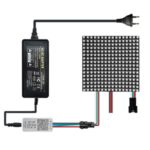 WS2812B WS2812 piccolo schermo indirizzabile individualmente 8x32 con Controller musicale SP107E alimentatore DC5V Kit luce di striscia a Led