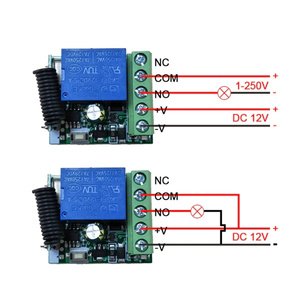 KR1201B และ KT08-4 DC 12V 1CH 433Mhz RF ไร้สายรีเลย์รีโมทคอนโทรลแสงชั่วขณะสวิทช์เครื่องส่งสัญญาณพร้อมตัวรับสัญญาณ (1 รีเลย์) - Product Image 2