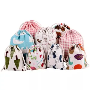 Custom Printing <strong>Pattern</strong> Small Durable Gift <strong>String</strong> <strong>Bag</strong> Small Cotton Drawstring <strong>Bag</strong> - Product Image 1