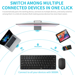 Rapoo 9000s Newest Silent Wireless Ergonomic Ultra Thin Slim Office 78Key Mat <strong>Mini</strong> <strong>Keyboard</strong> <strong>and</strong> Mouse - Product Image 3