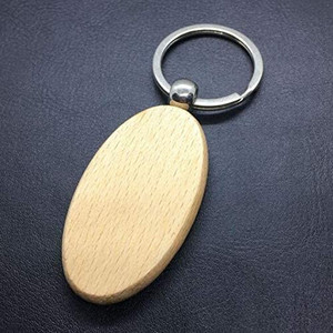 Tùy Chỉnh Quà Tặng DIY Handmade Keychain Gỗ Key Tag Với Chia Nhẫn Móc Chìa Khóa - Product Image 4