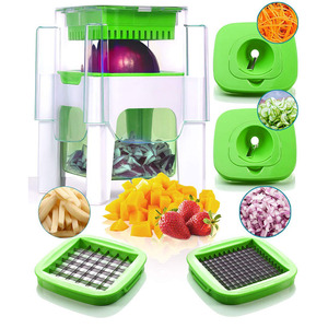 Çok fonksiyonlu 4-in-1 sebze dilimleme Fry kesici Dicer Spiralizer soğan patates sebze meyve parçalayıcı - Product Image 6