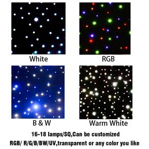 <strong>RGB</strong> BW <strong>W</strong> <strong>LED</strong> Backdrop <strong>LED</strong> Star Cloth Starry Sky Curtain DMX512 Control <strong>led</strong> star cloth for Stage Pub DJ Wedding Event Show - Product Image 4