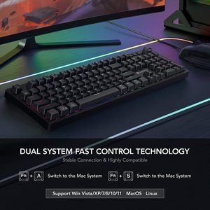 KOORUI <strong>Keyboard</strong> 104 Keys Blue Red Switch Custom Keycap Mini USB Wired Gaming Fashion RGB Backlit Optical Mechanical <strong>Keyboard</strong> - Product Image 6