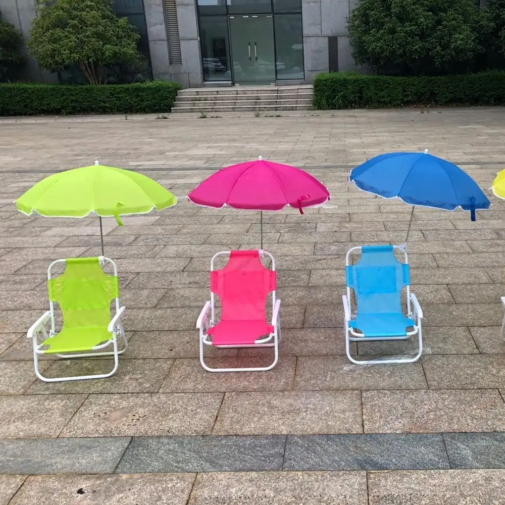 Chaise de plage avec parapluie pour enfants, facile à plier, léger, pour l'extérieur, facile à utiliser, chaise lunaire, pour bébés, facile à transporter, bon marché, offre spéciale