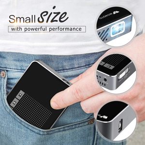 Pocket Projector A6 Android Smart Mini Projector 4K 1080P <strong>DLP</strong> 3D <strong>LED</strong> <strong>Light</strong> <strong>Source</strong> With Built-in Speaker UK Plug AC Lens - Product Image 4