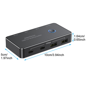 14年直接制造商2进4出10Gbps USB开关适配器，带2根USB/Type-C数据线和遥控器 - Product Image 3