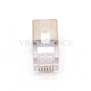 模块化插头长体电话线屏蔽公RJ12 6P6C连接器 - Product Image 2