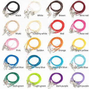PK-PB003 2.0mm Wax Rope Thread Necklace Cord W/ Spring <strong>Clasp</strong> - Adjustable Crystal Pendant <strong>String</strong> for DIY Jewelry Making (18+2&quot;) - Product Image 6