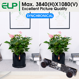 Módulo de cámara USB de sincronización de lente dual ELP 4MP de alta velocidad 1080P 60fps Mini Cámara Lightburn para PC Raspberry Pi Jetson Nano - Product Image 3