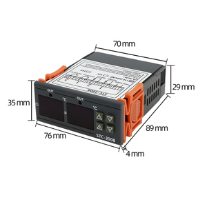 Controlador de temperatura digital doble para el hogar, termostato de salida de dos relés con sonda, 12V, 24V, 220V, calor frío - Product Image 4