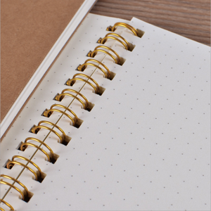 Personal isierte billige Bulk Custom A5 gepunktete Journal leere Notizbuch Spiral gebunden recyceltes Kraft papier Notizbuch - Product Image 4
