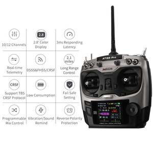 Radio link Fabrik preis AT9S Pro 12 Kanäle 2.4G RC Sender Radio Controller Unterstützung Crossfire Protocol mit RX R9DS RC Toy - Product Image 5