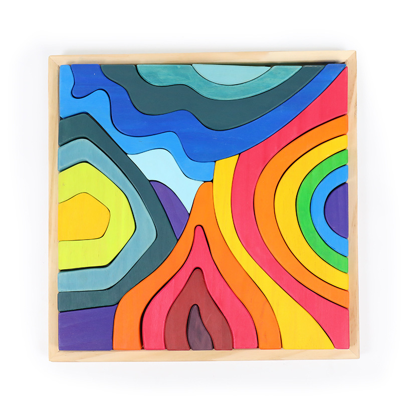 Cuatro elementos (madera de pino)