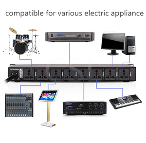 Ad alta potenza 10-canale programmabile audio di potenza sequencer per il sistema audio con il real-tempo di visualizzazione della tensione