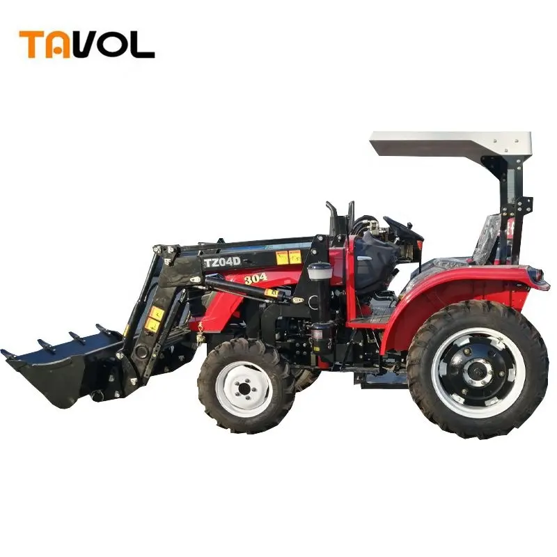 Tractor agrícola con soplador de nieve, certificado CE, compra de fábrica, 4x4, 25-90hp