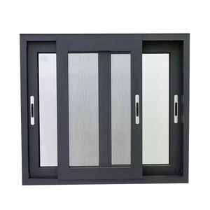 Toptan çift camlı alüminyum 3 parça sürgülü pencere alüminyum pencereler - Product Image 5