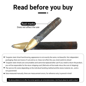 Tungsten Steel <strong>Masonry</strong> <strong>Chisel</strong> Set - Pointed, Flat, Stone Concrete Carving Tools, Brick <strong>Chisel</strong> <strong>for</strong> Sculpting, Engraving - Product Image 4
