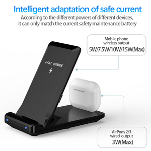 Foldable <strong>2</strong> in <strong>1</strong> Wireless Fast Charging Earphone Mobile Phone Charger 5V/2A <strong>Input</strong> 15W PD <strong>Output</strong> Wireless Charging Technology - Product Image 2