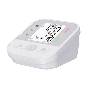 Braço superior elétrico portátil voz médica Smart <span class=keywords><strong>Sphygmomanometer</strong></span> pressão arterial Monitor LCD Display medição oscilométrica - Product Image 3