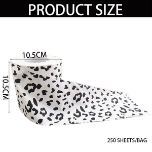 Customized White Paper Towel Printing Black and White Leopard Print Disposable <strong>Toilet</strong> Paper <strong>Raw</strong> Wood Pulp for Household Items. - Product Image 6