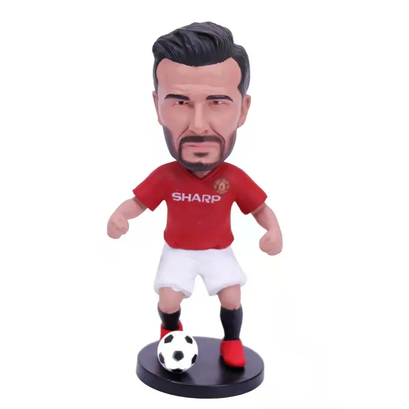 Figuras de acción de fútbol personalizadas, minifiguras de plástico de PVC con cabeza grande