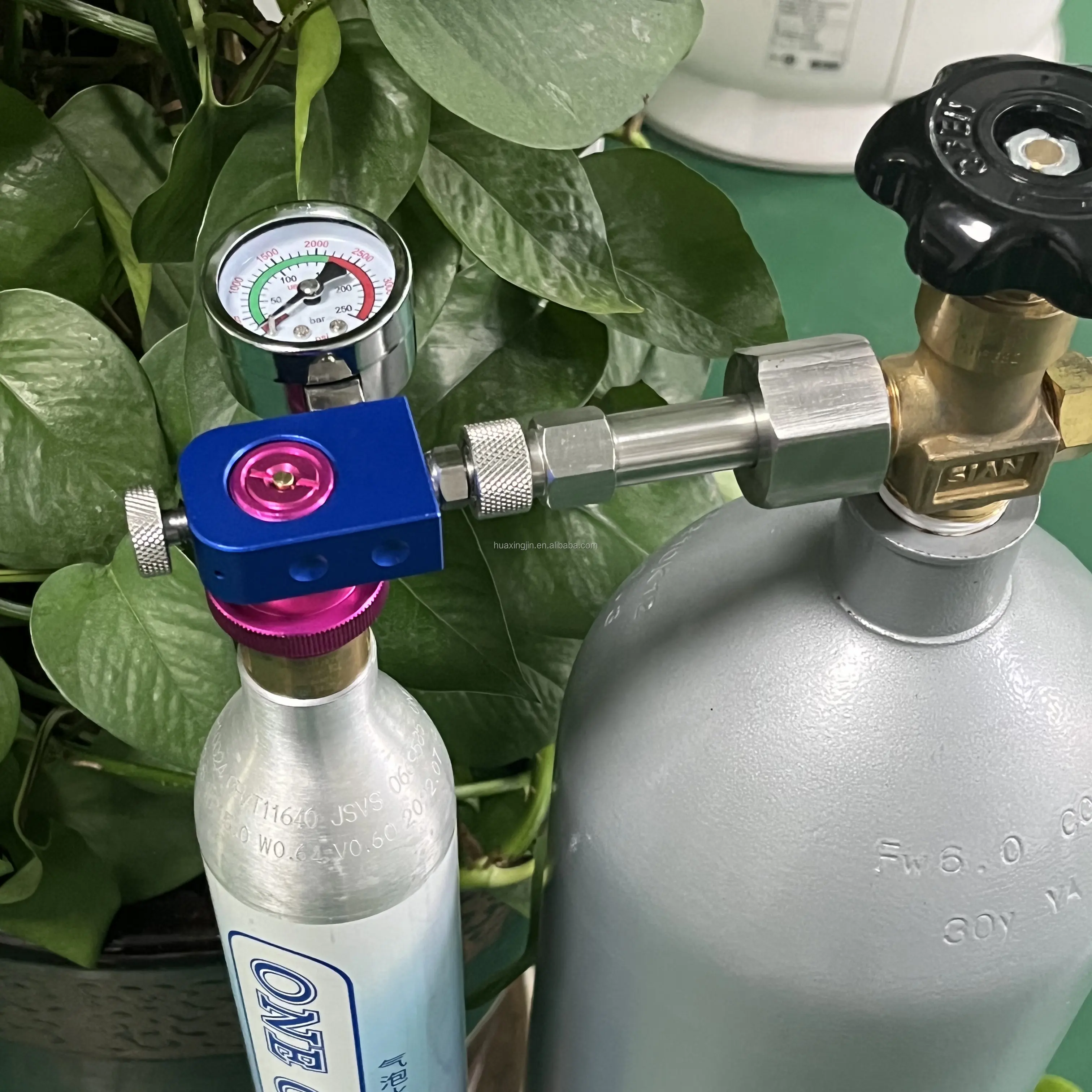 Soda Co2 Cilindro Terra Recarga Adaptador rápido Compatible con DUO/Terra/Art Soda Maker CO2 Cilindro Adapteroda