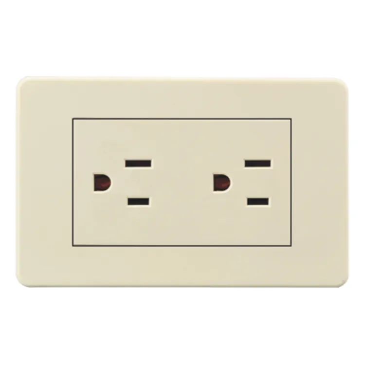 6 Pin Receptacle Electrical Flush Power Socket Wall Mounted Duplex Socket Outlet