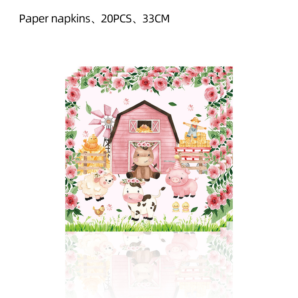 Pink-20pcs paper napkin