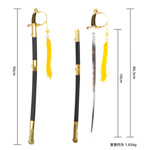 Ceremonial Military Sabre 94CM Zinc Alloy Aluminum Decorative Sword Unsharpened Knight Crusader Parade Collection - Product Image 2