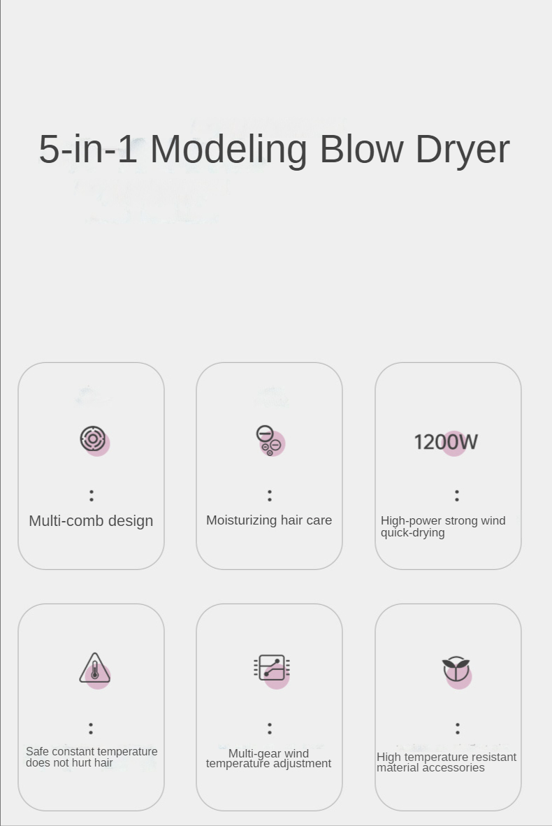 2022 New Arrival Blow Hair Straightener Curler Comb One Step Hair Dryer For Beauty Salon Household