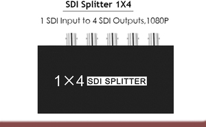 SDI Splitter 1x4 Support HD-SDI/SD-SDI/3G-SDI Signals 1 SDI <strong>Input</strong> <strong>and</strong> 4 SDI <strong>Output</strong>