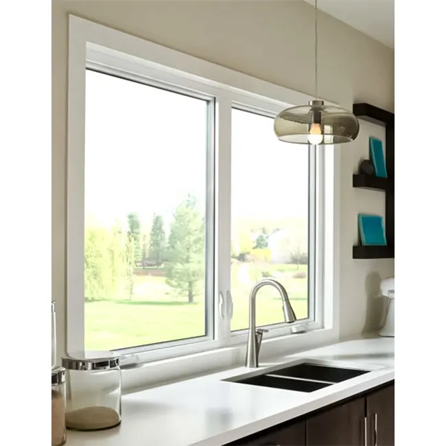 Fabrication en Chine de fenêtres à isolation thermique Profil en PVC à double battant Fenêtre et porte upvc