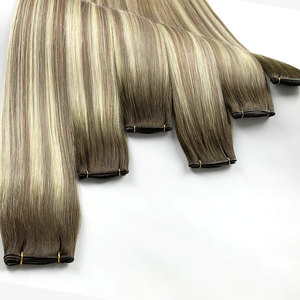 Popüler çift çekilmiş avrupa Genius atkı saç ekleme bir donör 100g insan saçı yeni Handtied atkı - Product Image 1