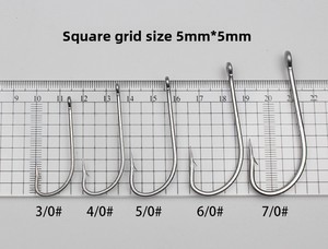 Số lượng lớn thép không gỉ fishhooks với dài xử lý và chống gỉ Tính năng lớn bass cá ngựa ống thép gai lỗ biển Móc Câu Cá - Product Image 3