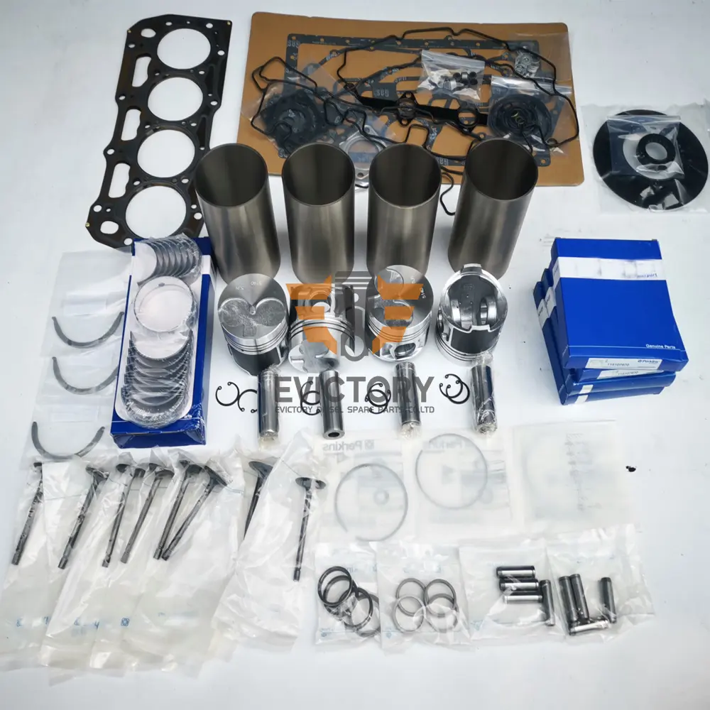 Para Perkins 404D-22T 404D 404-22 Kit de reacondicionamiento + válvulas + guías + asientos