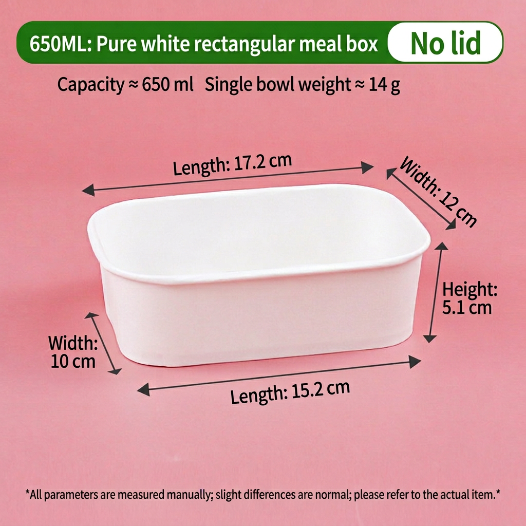 pure white 650ml bowl without lid 100 pieces