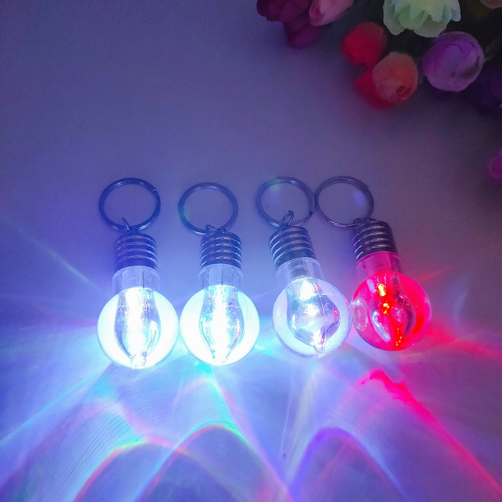 Round multicolored light bulb