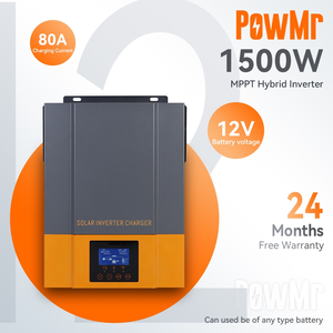 PowMr Solar <strong>Inverter</strong> 1500W MPPT Trackers <strong>Input</strong> Hybrid Solar 1.5KW Two Loads <strong>Output</strong> 12V 220V <strong>Inverter</strong> Charge - Product Image 4