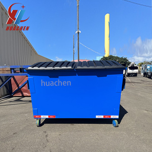 Carga frontal 8 Cubic Yard Dumpster con tapas y ruedas Contenedor de acero Contenedor de carga frontal - Product Image 5