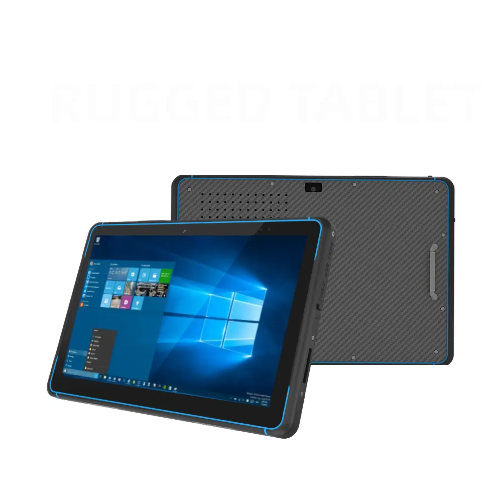 HUGEROCK W105 저렴한 핫세일 10.1 "win10/11 5000mAh 1d/2d 바코드 방수 8 + 128GB 윈도우 견고한 산업용 태블릿 PC 컴퓨터