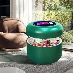 Sang Trọng Phong Cách Bắc Âu 14 Inch Màn Hình Cảm Ứng Thông Minh Tương Tác Nghiên Cứu Bàn Cà Phê 130L Công Suất Lớn Tủ Lạnh Bàn Tròn - Product Image 1