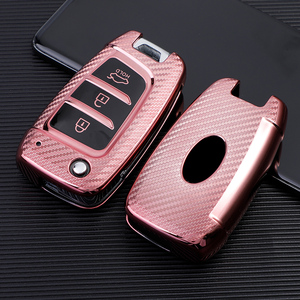 เคสกุญแจรถ TPU คาร์บอนนิ่มสำหรับ Hyundai IX25 IX35 MISTRA Elantra Tucson Sonata Verna lafesta พวงกุญแจกระเป๋า - Product Image 4