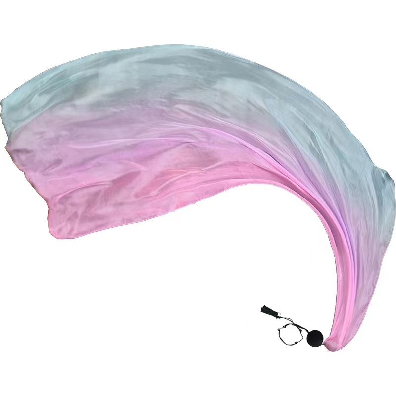 Soie normale rose + blanc + boule