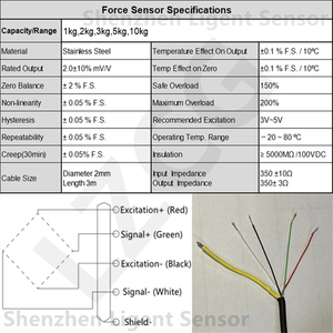 LFS-13 S-Type Series High Performance Force <strong>Sensor</strong> and <strong>Load</strong> Cells 0~10kg Capacity for Accurate Force Sensing <strong>Load</strong> Measurement - Product Image 5
