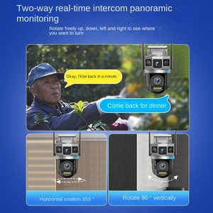 กล้องเครือข่าย V380ความละเอียดสูง360องศาการตรวจสอบภาพสามภาพหมุนโทรศัพท์มือถือกลางแจ้งอัจฉริยะ - Product Image 3